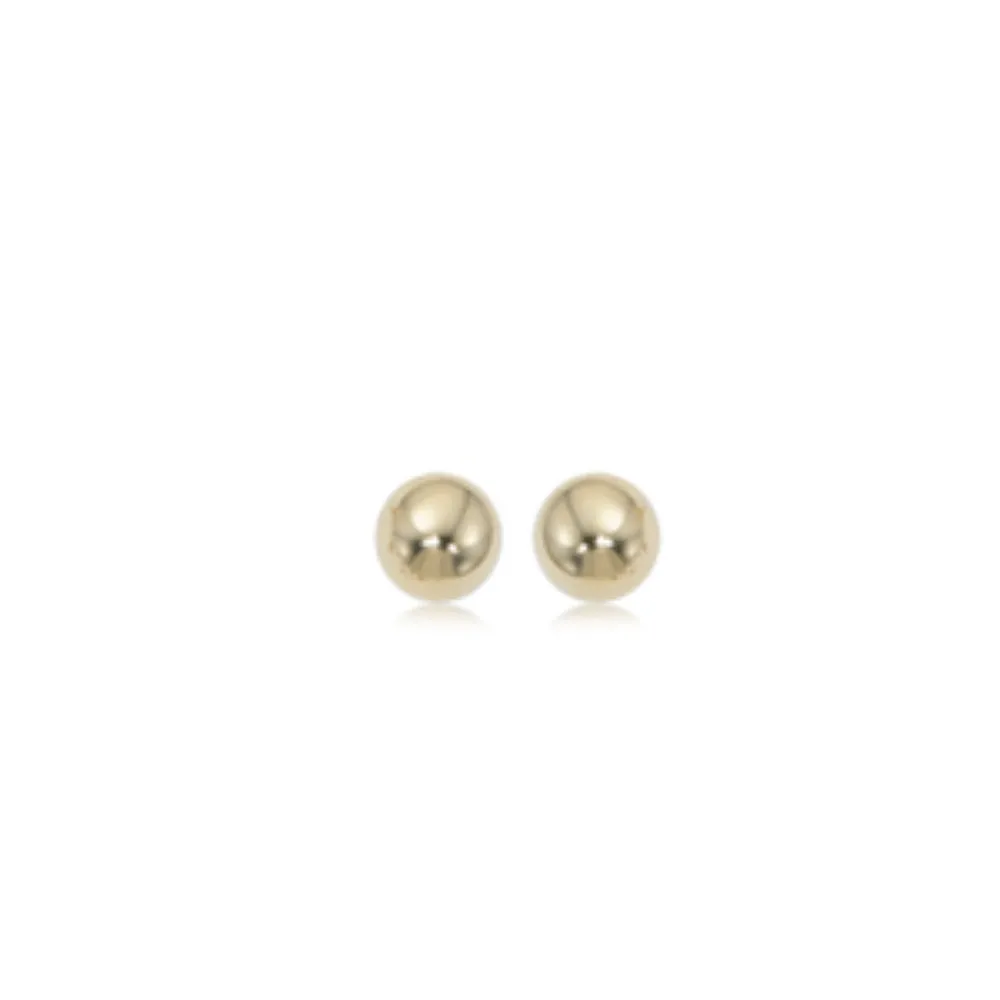 14k Gold 4mm Ball Stud Earrings