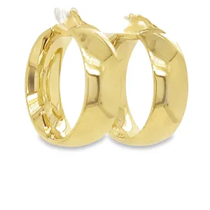 14K Luxurious Wide Hoop Earrings