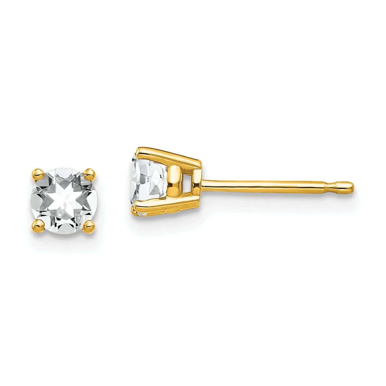 14k Yellow Gold Cubic Zirconia Earrings