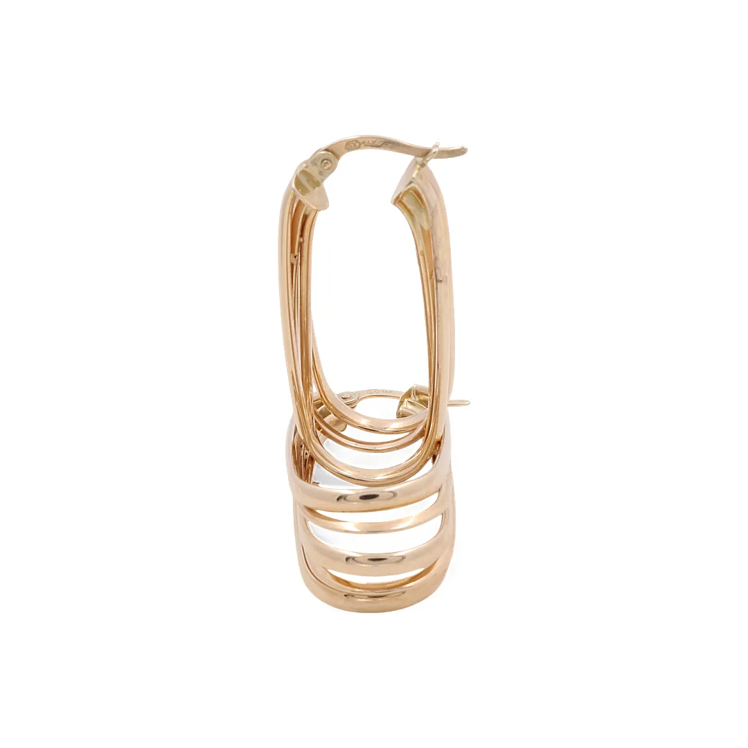 14K Yellow Gold Medium Hoop Earrings