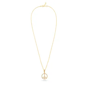 18k Gold Plated Peace Pendant - From Purl