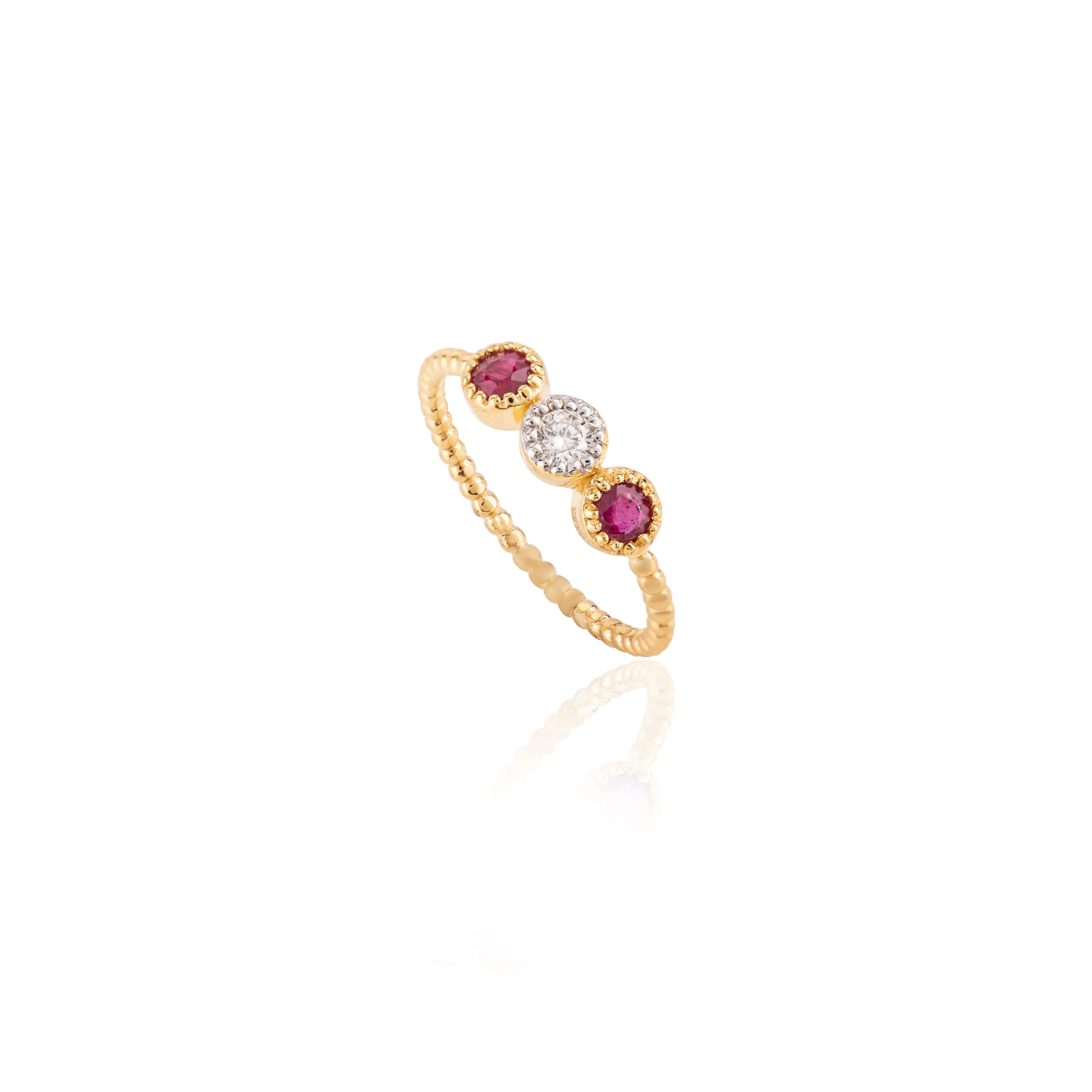 18K Gold Ruby & Diamond Statement Ring