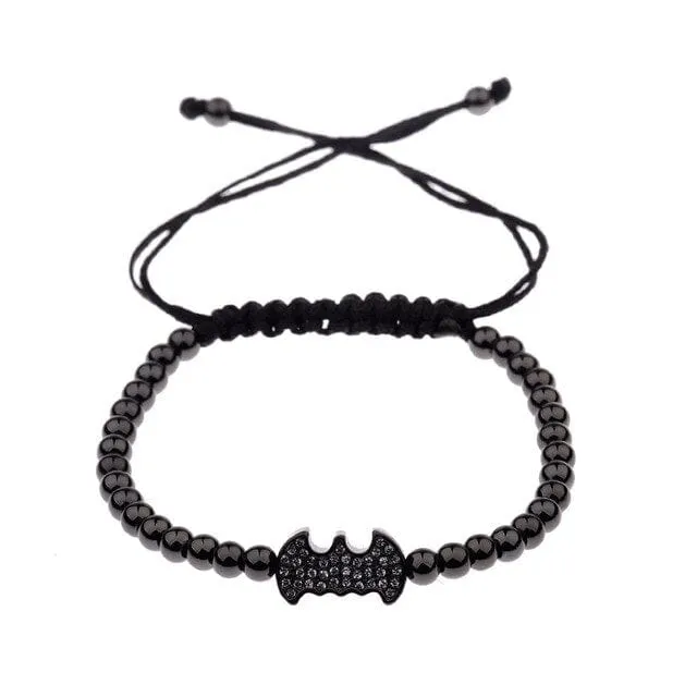 2020 Classic Luxury CZ Black Zircon Long Tubes&amp;4MM Copper Beads Macrame Men Bracelets&amp;Bangles For Women Jewelry Bileklik