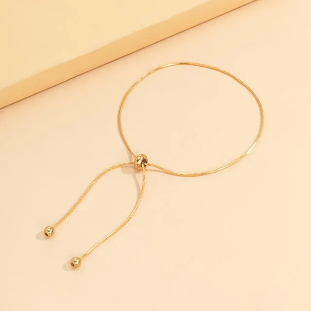 Adjustable Chain Anklet Bracelet for Women Vintage Chain Anklet