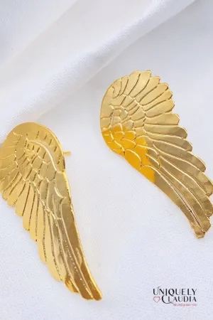 Angel Wings 24KT Gold Plated Earrings