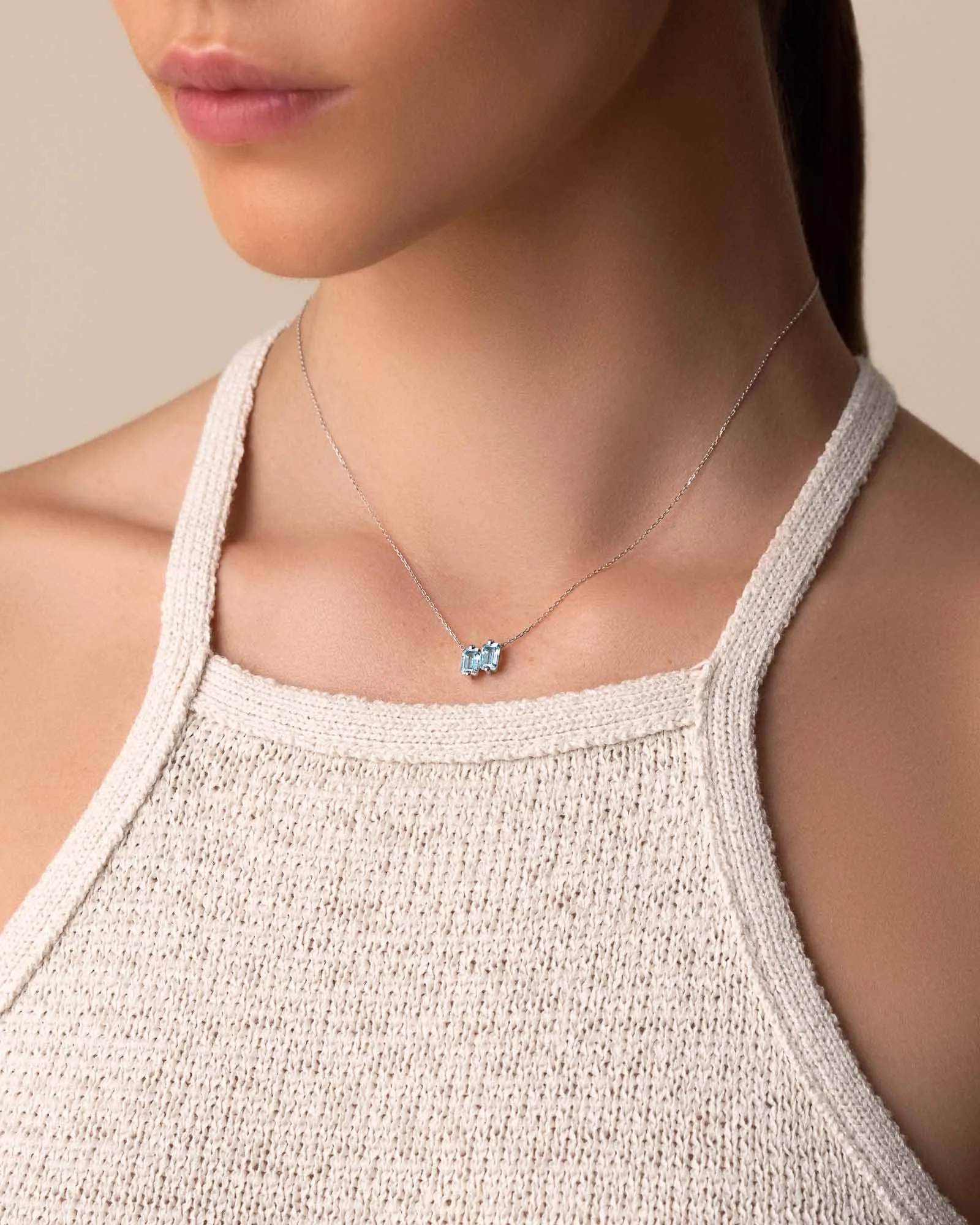 Ann Blue Topaz Mini Pendant