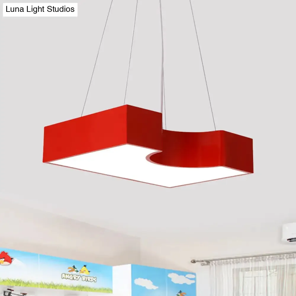 Arch Bridge Kindergarten LED Pendant Light in Vibrant Red/Blue/Yellow Colors