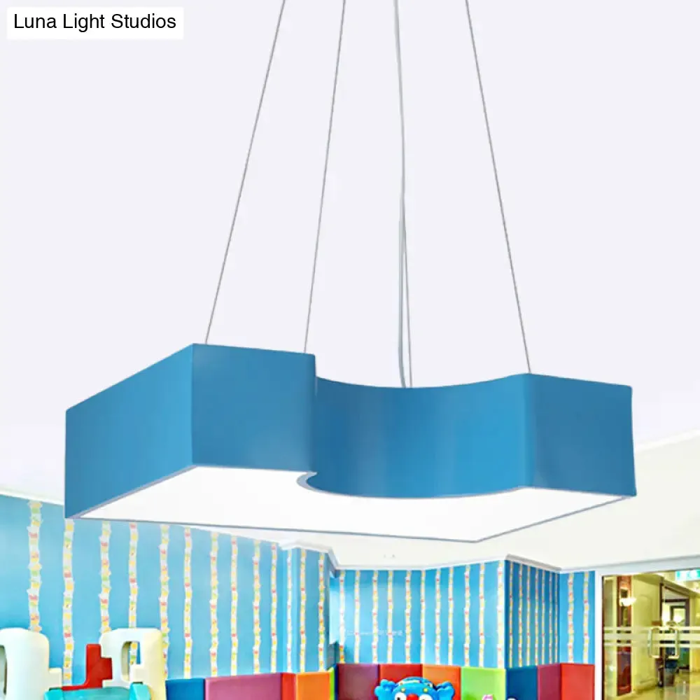 Arch Bridge Kindergarten LED Pendant Light in Vibrant Red/Blue/Yellow Colors