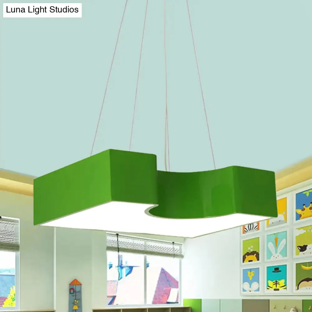 Arch Bridge Kindergarten LED Pendant Light in Vibrant Red/Blue/Yellow Colors