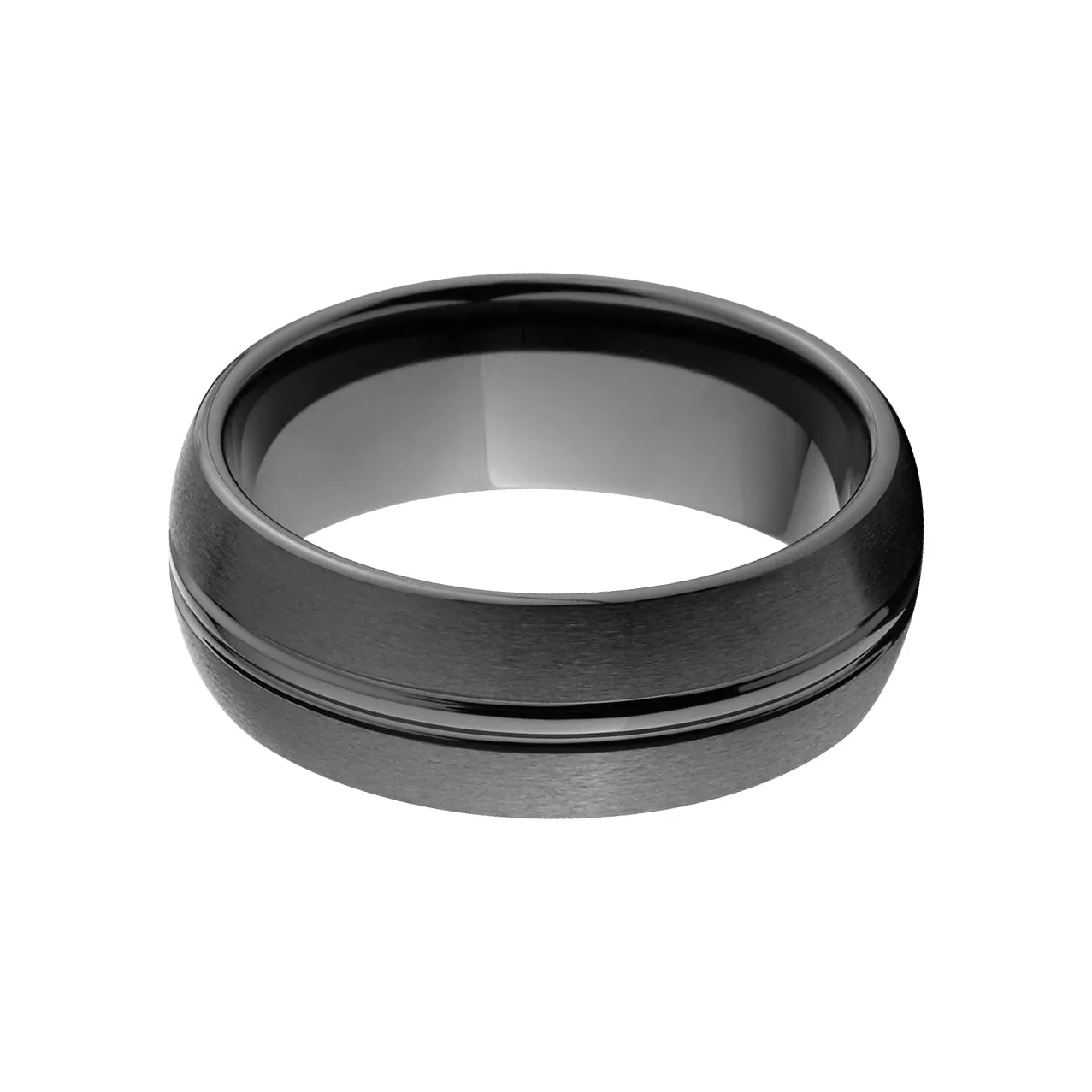 Black Ceramic Wedding Bands - Men's Rings