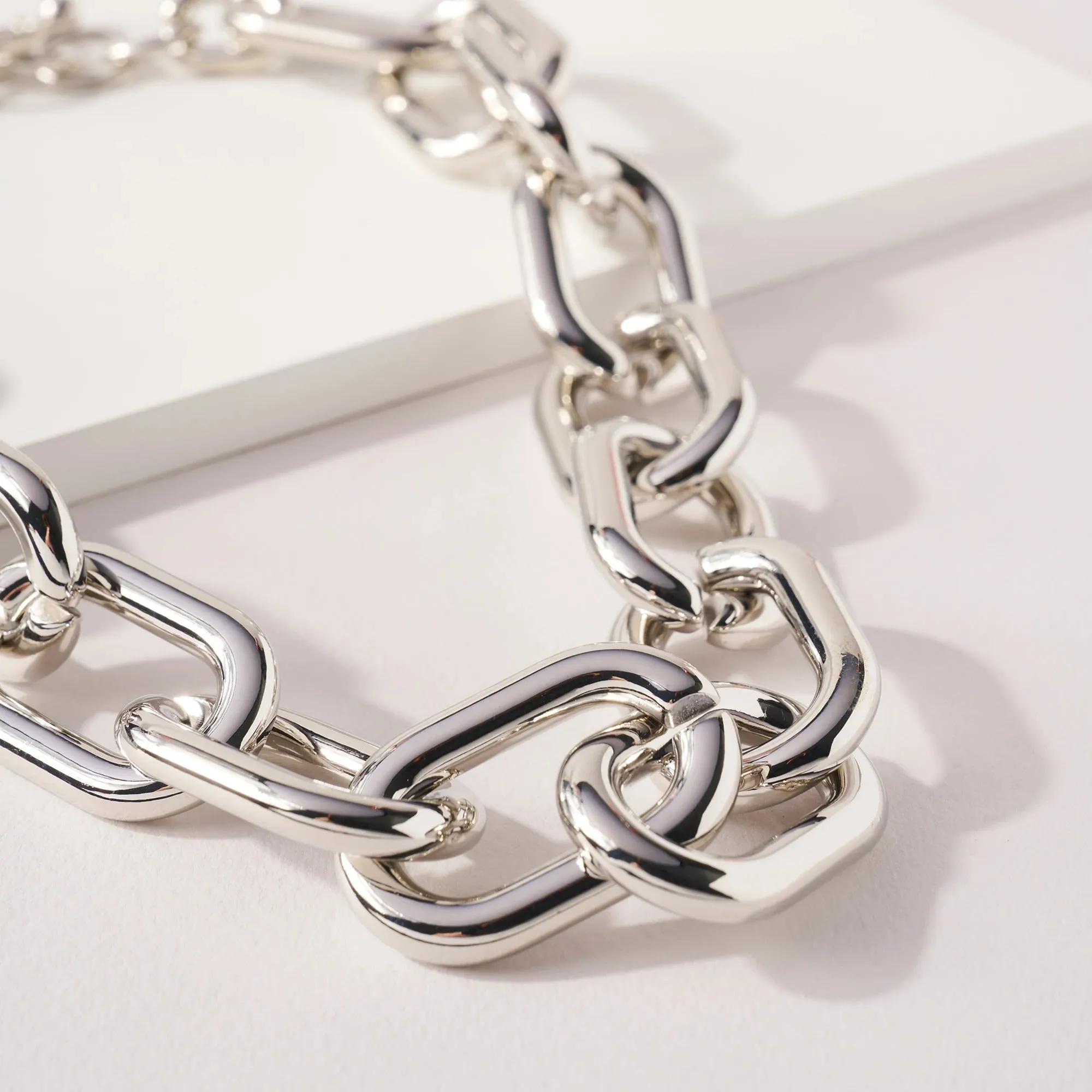 Bold Chain Necklace In Silver