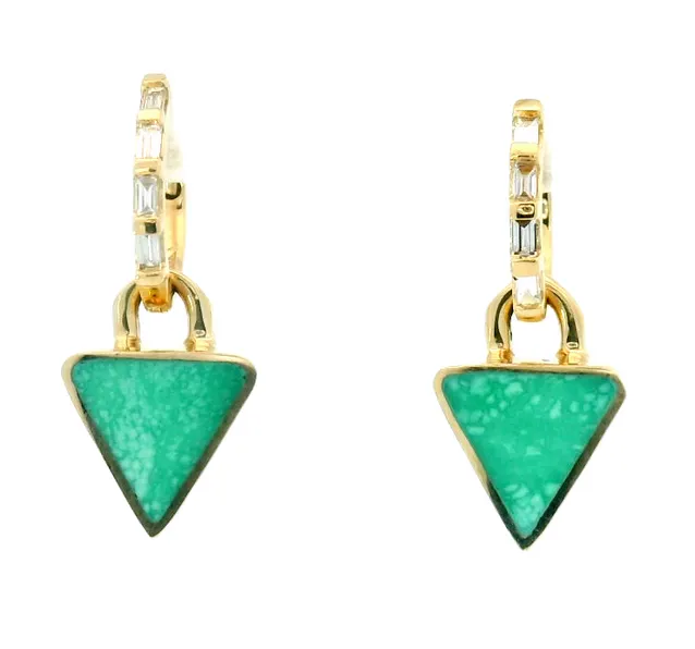 Broken Arrow Variscite Giza Earrings