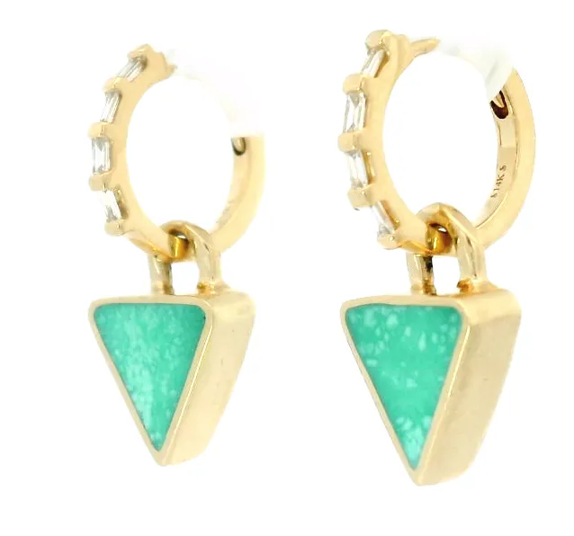 Broken Arrow Variscite Giza Earrings