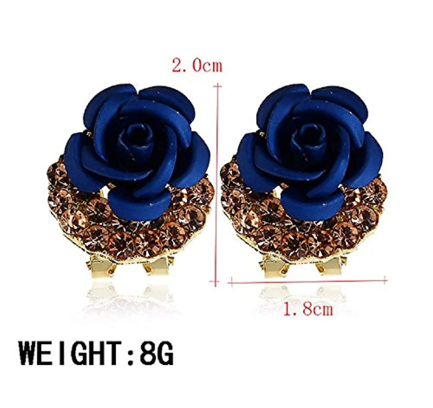 Electomania High Quality Gold Plated Floral Stylish Fancy Party Wear Earrings For Women & Girls 1Pair