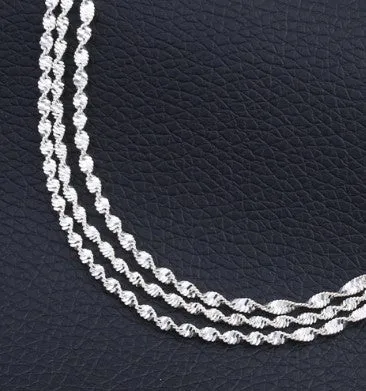 Elegant And Simple Multi-Layer Wave Anklet