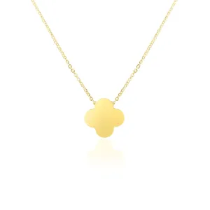 Extra Large Gold Single Clover Necklace