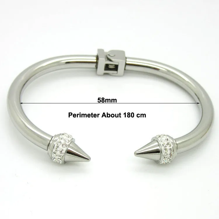 Fashion Brand Jewelry Personalized Stainless Steel Metal Bangles Bracelets Top Quality Women's Crystal Bracelet