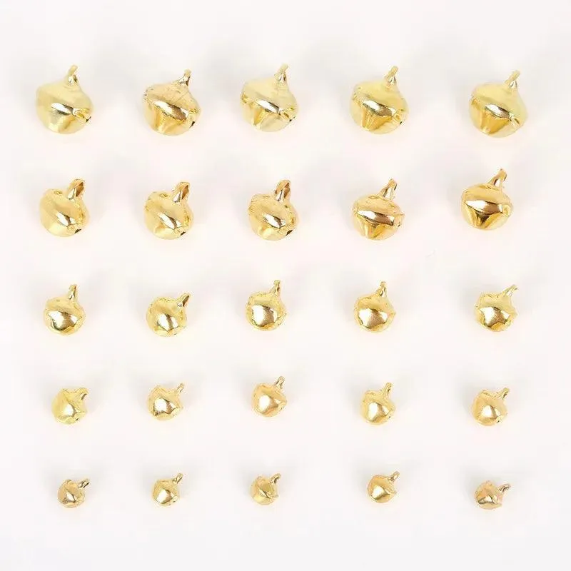 Festive Gold Iron Jingle Bells for Holiday Decor & DIY Crafting