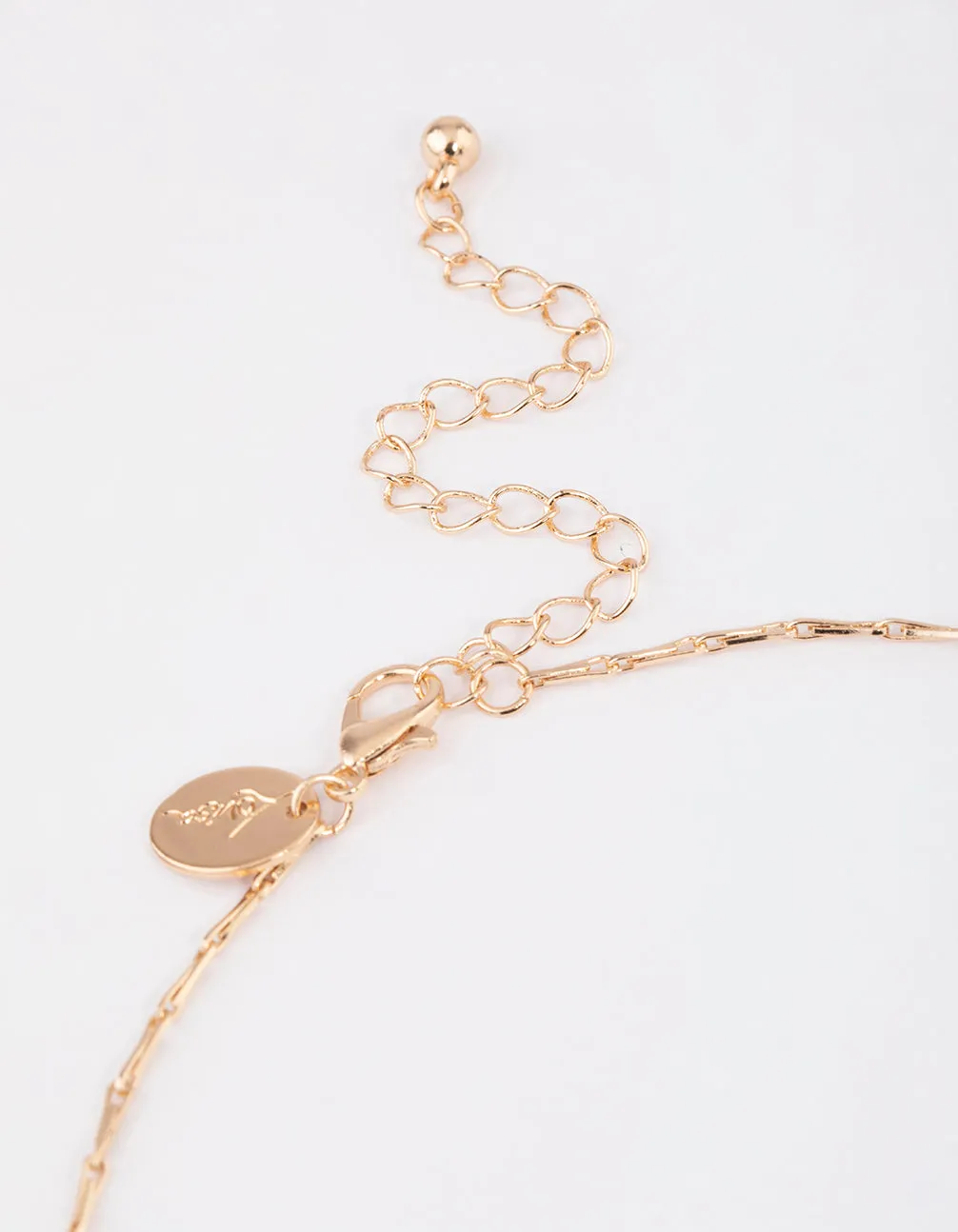 Gold Medallion Disc Necklace