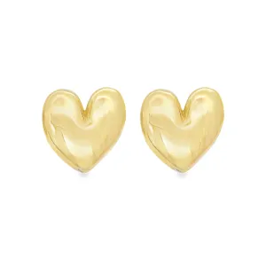 High End Exclusive Waffle Posterior Heart Earrings (L268A)