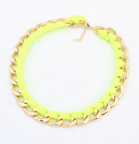 Hot Sale Special Offer Trendy Women Pendant Necklaces Plant Jewelry Collar Necklace Big Fluorescent Color Necklace