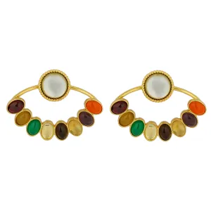 Inner Shakti Navratna Stud Earrings