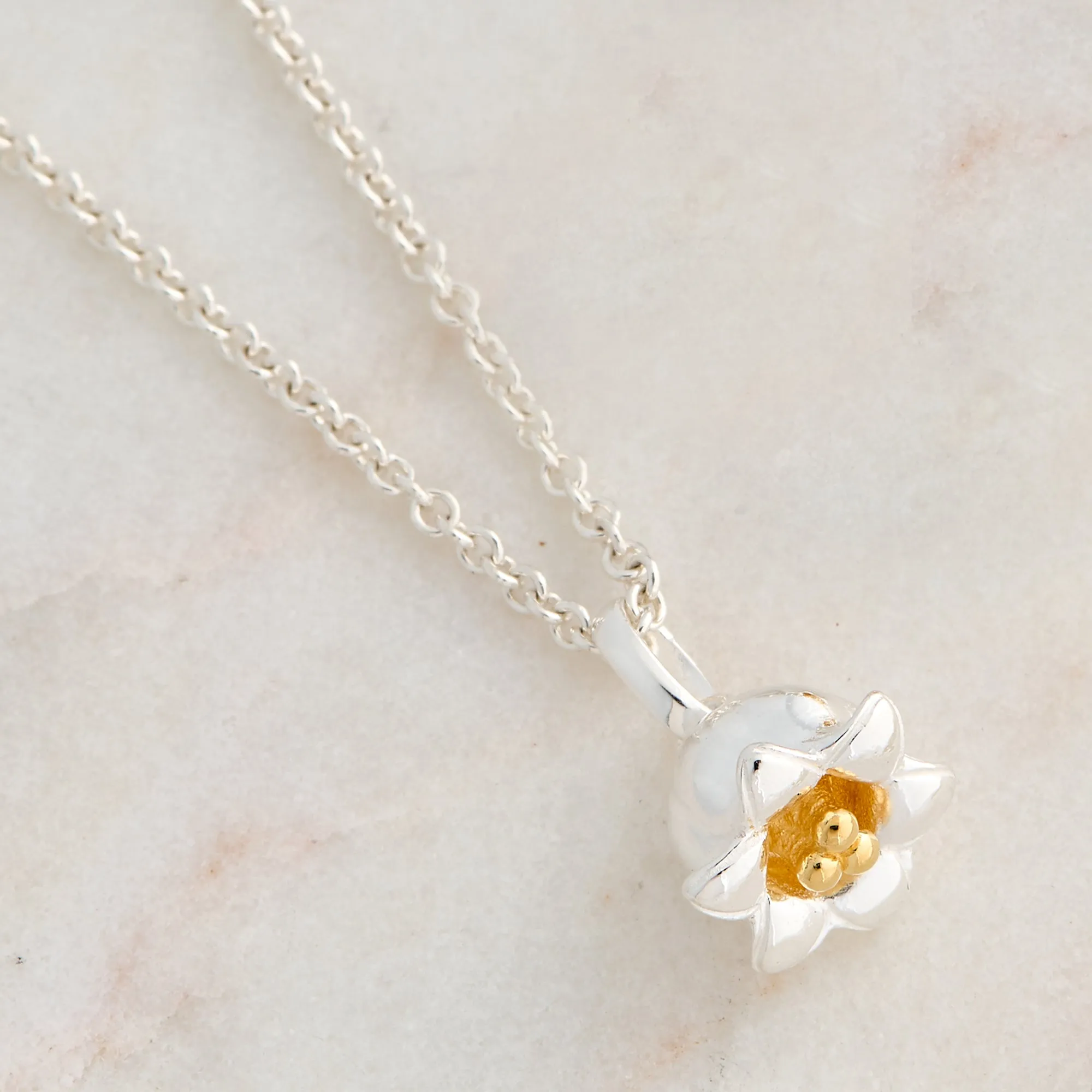 Lily Of The Valley Silver & Gold Vermeil Pendant