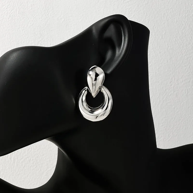 Luxurious Metal Water Drop Earrings - Vienna Verve Collection