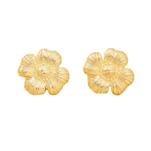 Luxurious Vienna Verve Metal Flower Statement Earrings