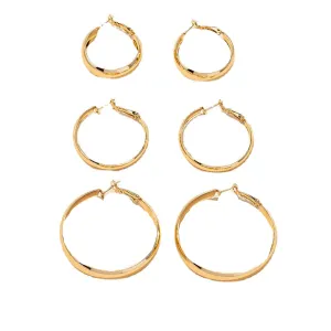 Luxurious Vienna Verve Metal Hoop Earrings Set