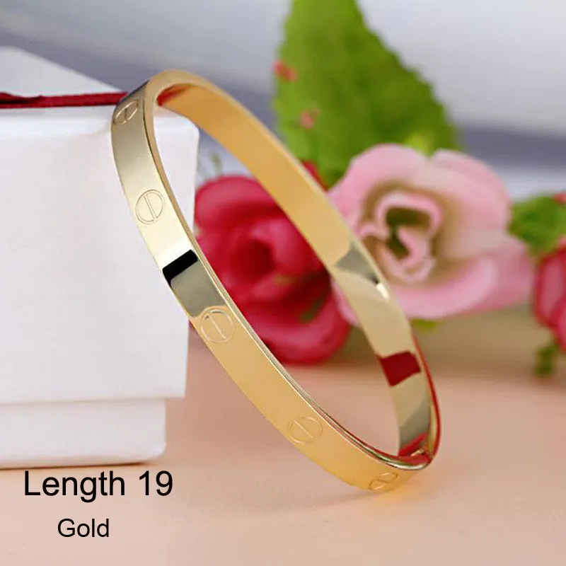 Luxury Stainless Steel Cuff Crystal Buckle Love Charm Bracelet For Women