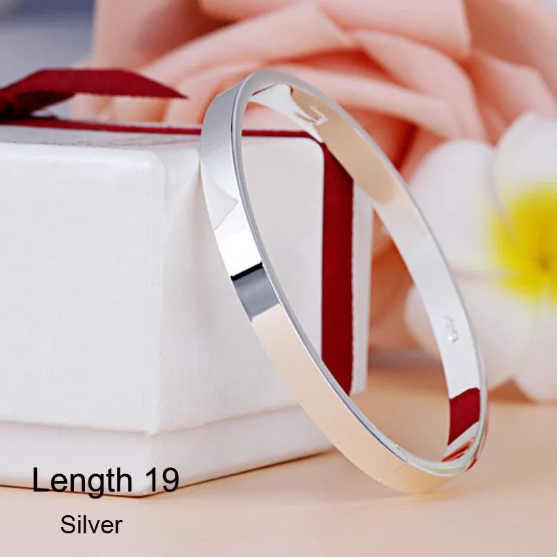 Luxury Stainless Steel Cuff Crystal Buckle Love Charm Bracelet For Women