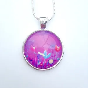 Medium Pendant – "Purple Haze" – Amélie Gagné