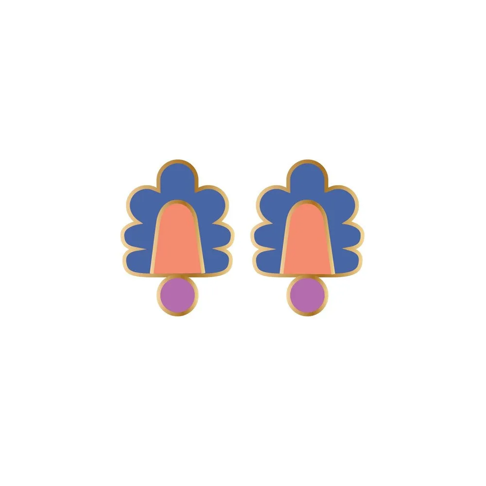 Middle Child: Hive Earrings Electric Blue