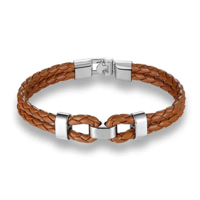 MKENDN High quality Retro Bracelets Fashion Jewelry Leather Bracelet Men Wristband Bracelets For Women Best Gift Pulsera