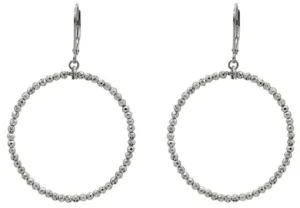 Modern Hoop SM Hand Beaded Earrings