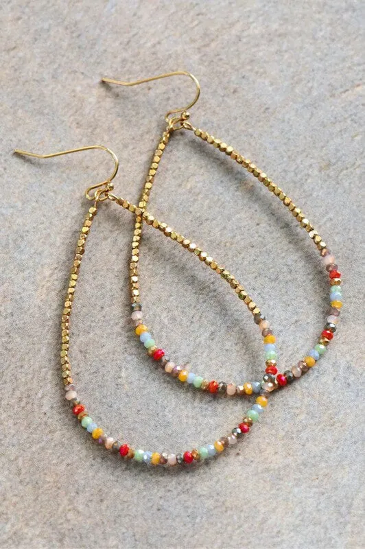 Multi-Crystal Teardrop Earrings