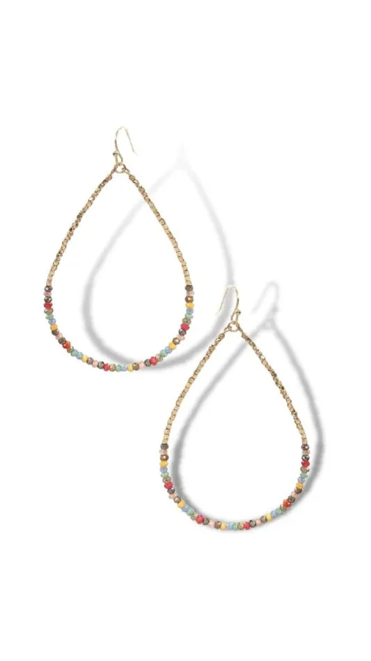 Multi-Crystal Teardrop Earrings