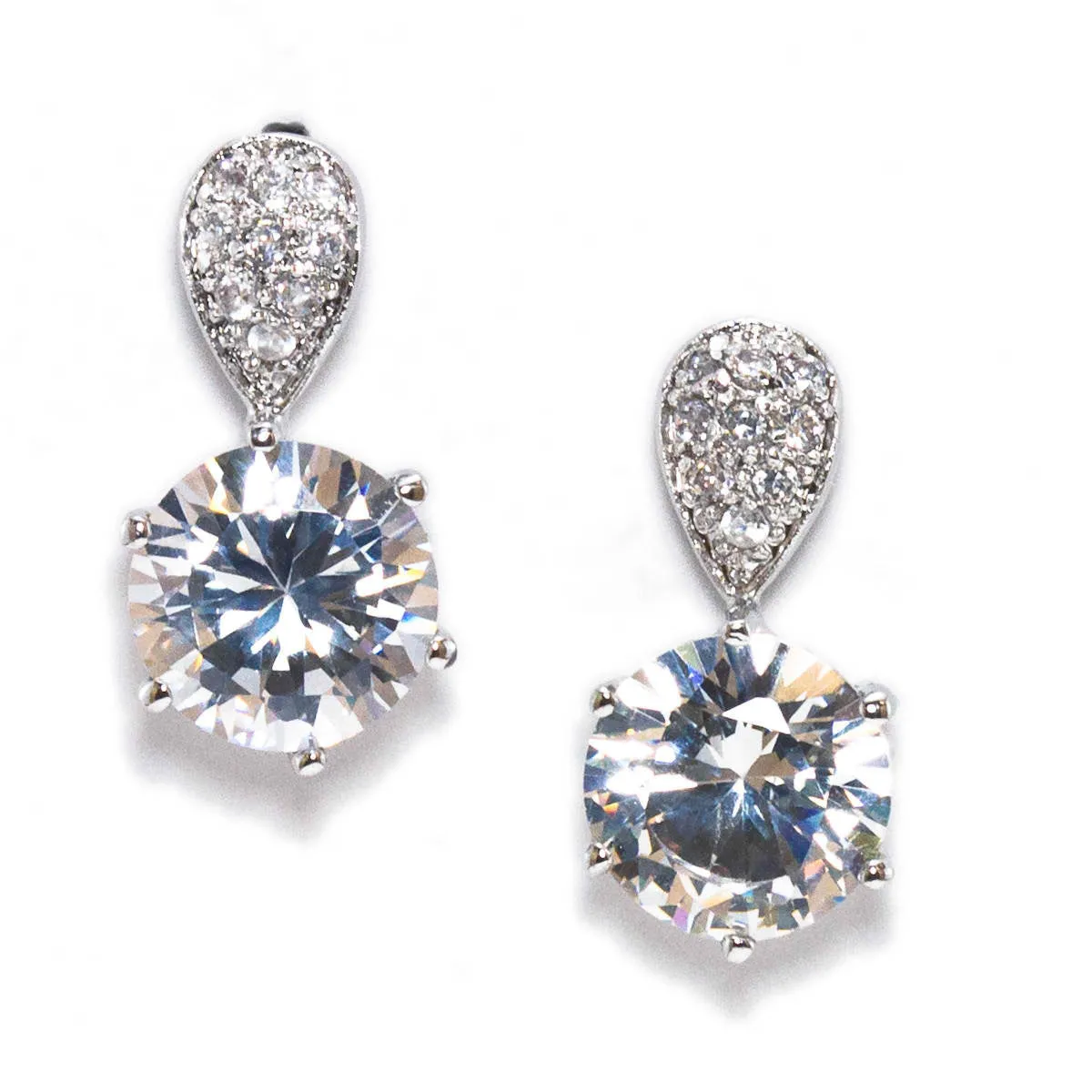 Myndy Cubic Zirconia Modern Drop Earring