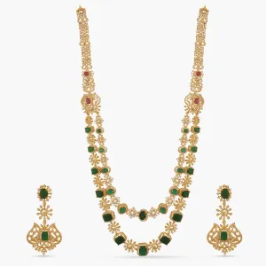 Nabah Nakshatra CZ Long Necklace Set