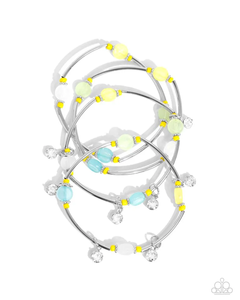 Paparazzi Bracelet ~ Scattered Sheen - Yellow