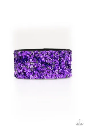 Paparazzi Bracelet ~ Starry Sequins - Purple