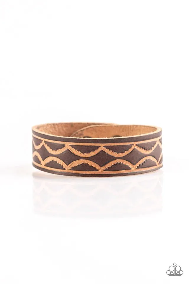 Paparazzi Bracelet ~ Zion Horizon - Brown