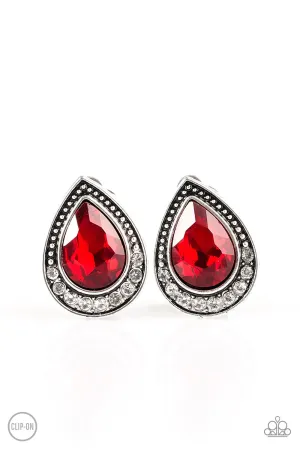 Paparazzi Earring ~ Radiantly Ravishing - Red