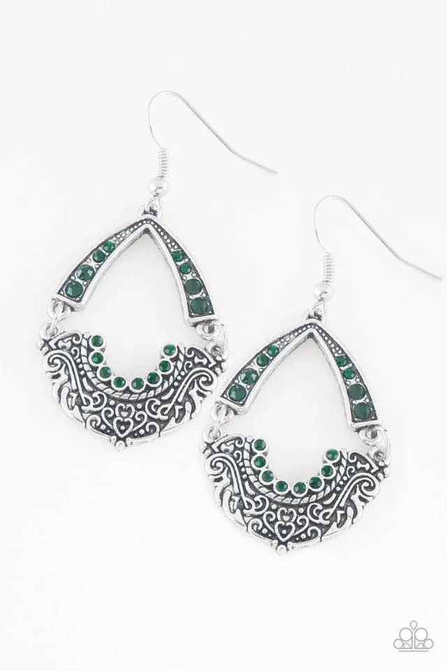 Paparazzi Earring ~ Royal Engagement - Green