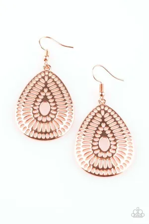 Paparazzi Earring ~ You Look GRATE! - Copper