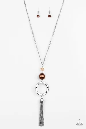 Paparazzi Necklace ~ Bold Balancing Act - Brown