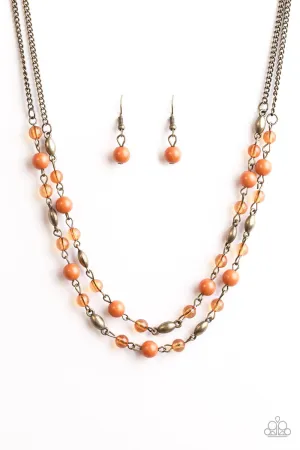 Paparazzi Necklace ~ Ill Always BEAD There - Orange