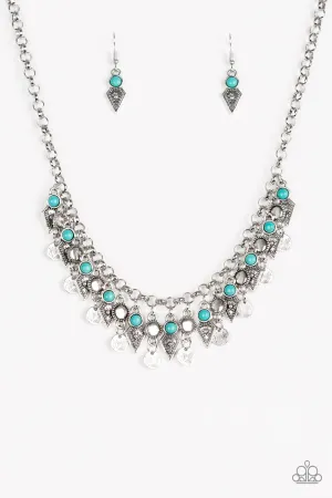 Paparazzi Necklace ~ Jurassic Jamboree - Blue