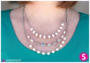 Paparazzi Necklace ~ There is Something In the Air - White